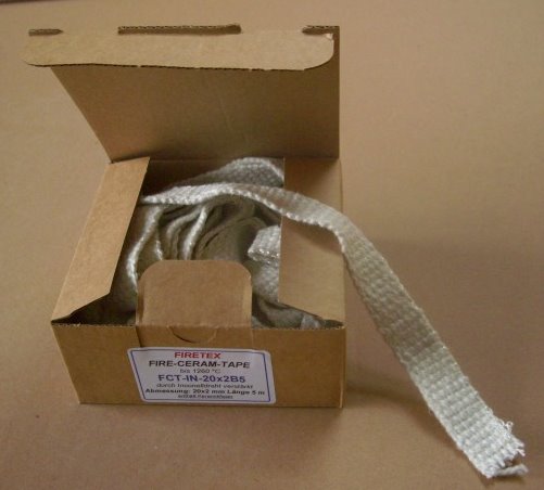 FIRE-CERAM-TAPE 40x2 mm/5 m Box, Keramikfaserband Inconelldraht verstärkt